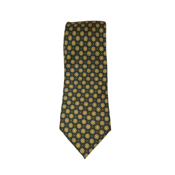 Turnbull And Asser Geometric Circle Polka Dots 100% Silk Men’s Neck Tie - Picture 4 of 9